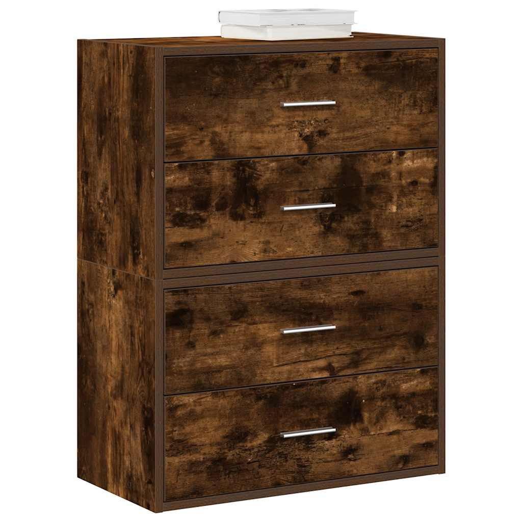 Skabe Med 2 Skuffer 2 Stk. 60X31X40 Cm Konstrueret Træ