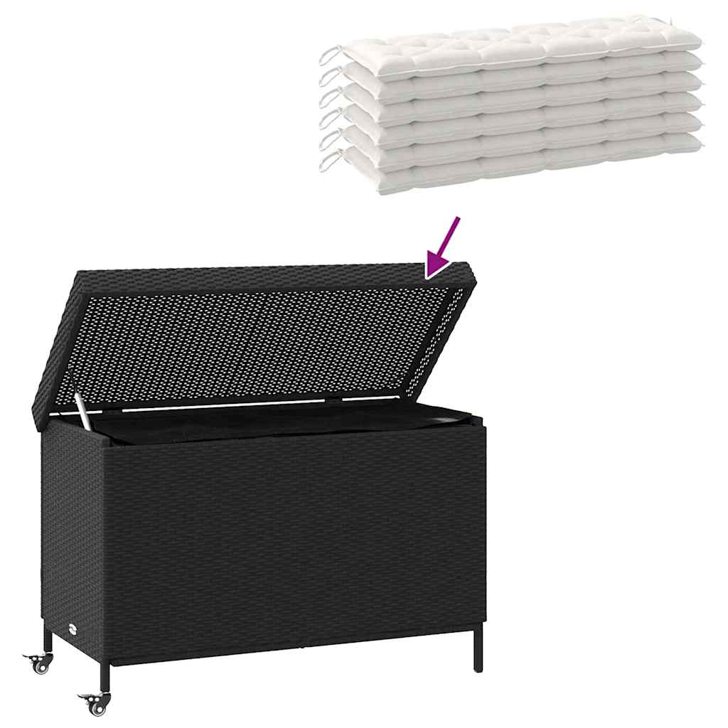 Opbevaringsboks Med Hjul Polyrattan
