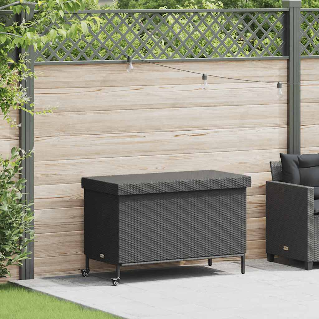 Opbevaringsboks Med Hjul Polyrattan