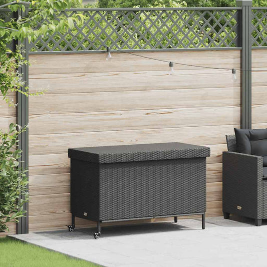 Opbevaringsboks Med Hjul Polyrattan