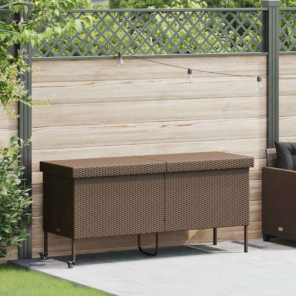 Opbevaringsboks Med Hjul Polyrattan