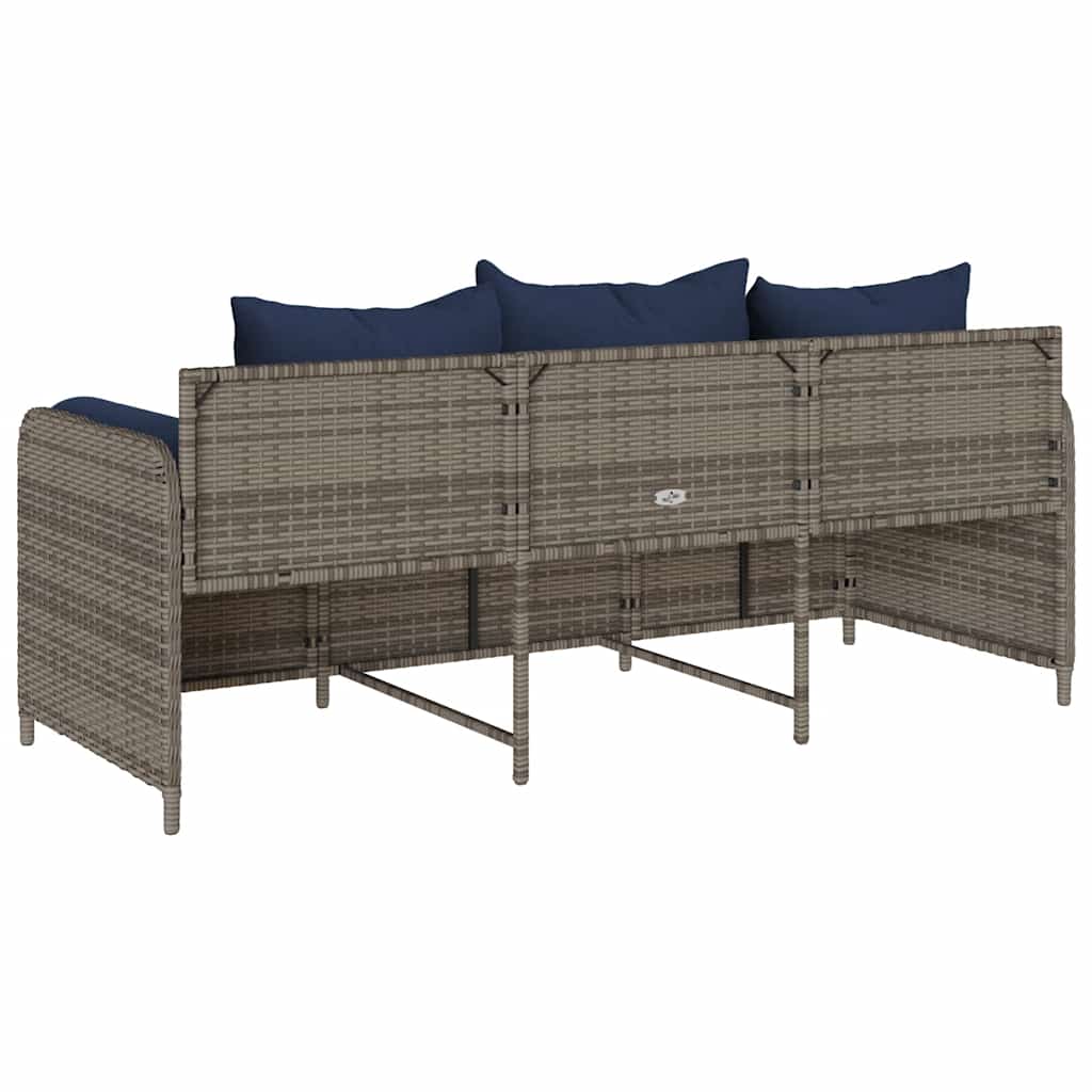 3-Personers Havesofa Med Hynder Polyrattan