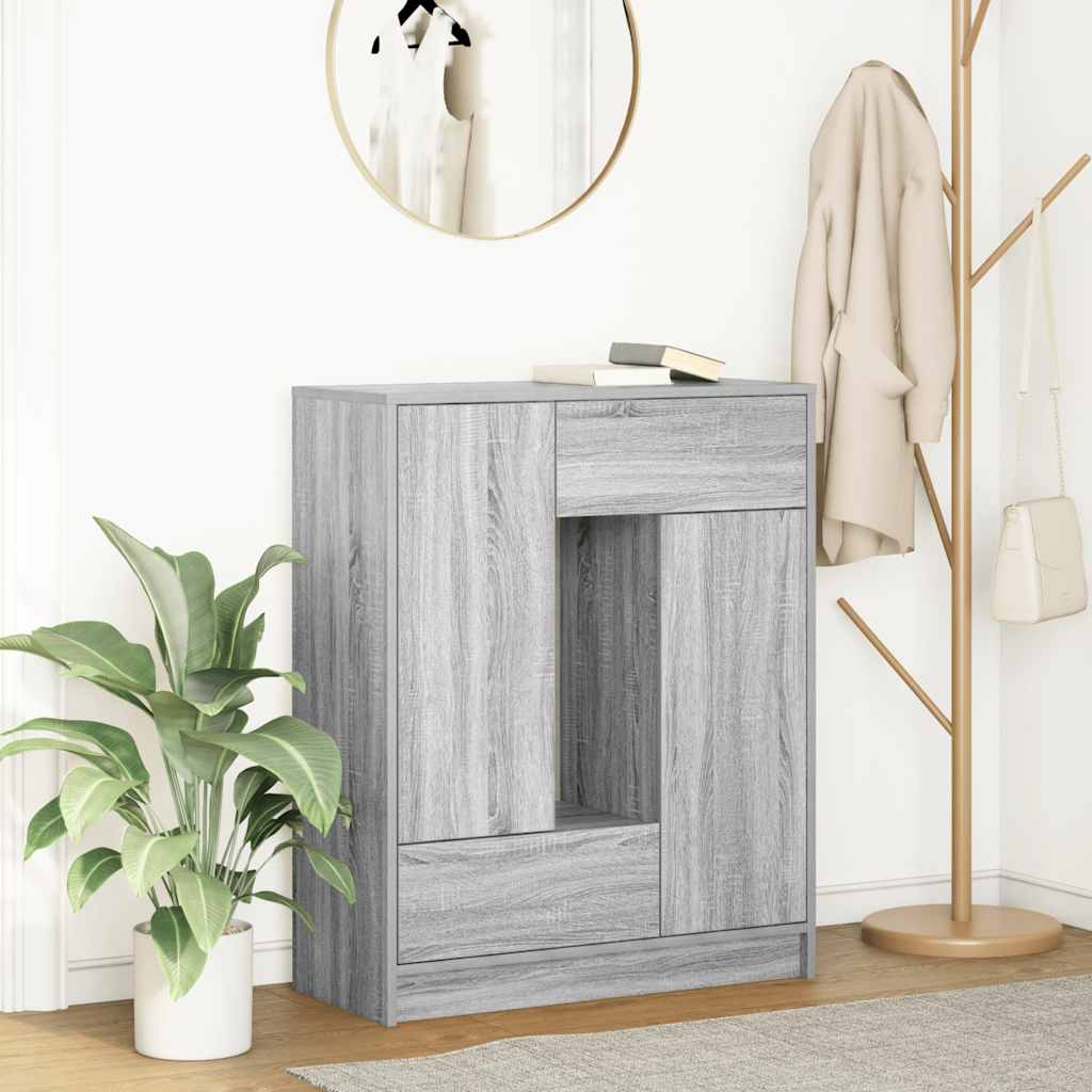 Skænk Med Skuffer Og Låger 73X31X90 Cm Etræ