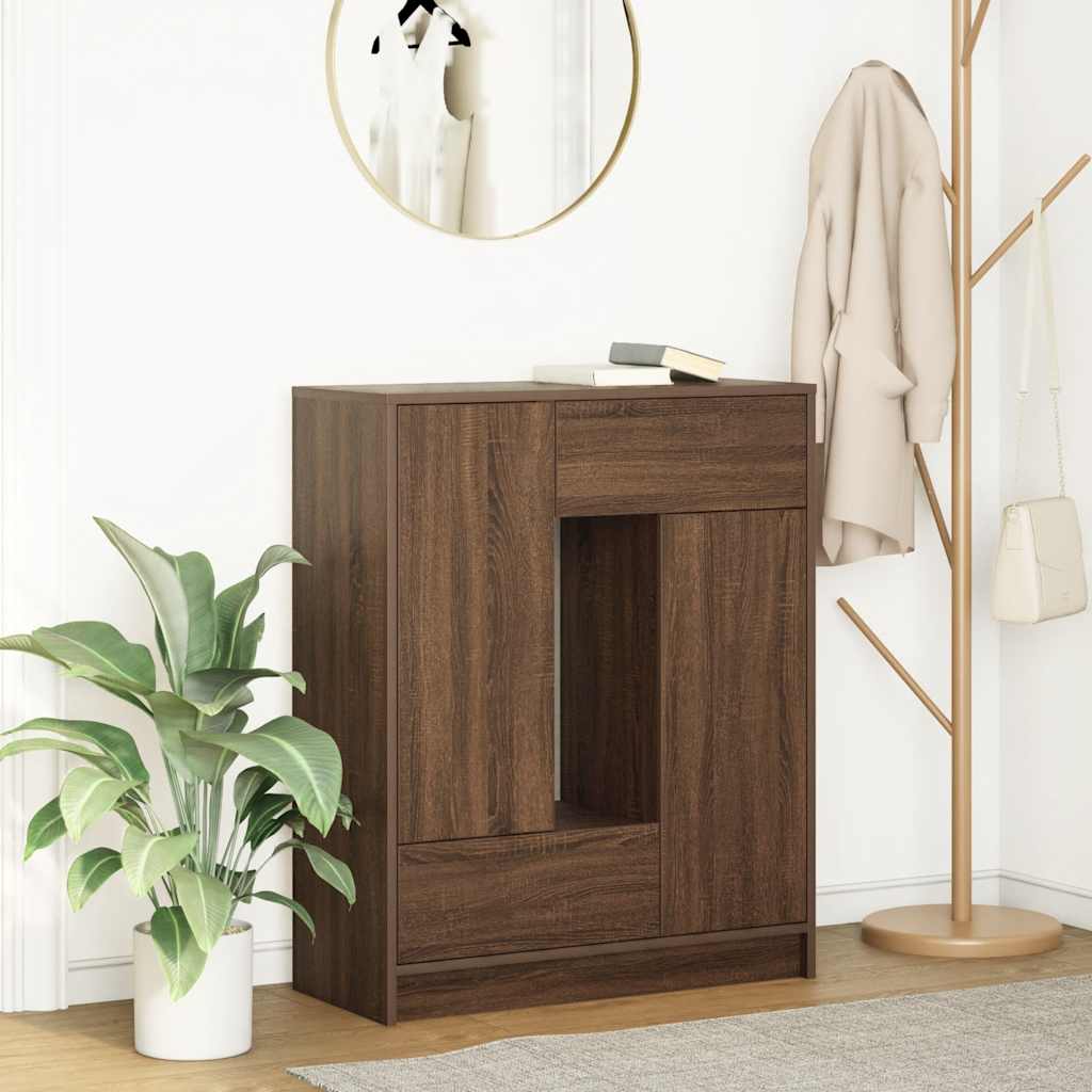 Skænk Med Skuffer Og Låger 73X31X90 Cm Etræ