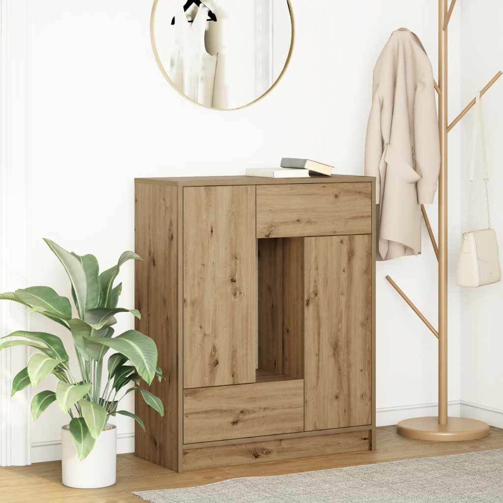 Skænk Med Skuffer Og Låger 73X31X90 Cm Etræ
