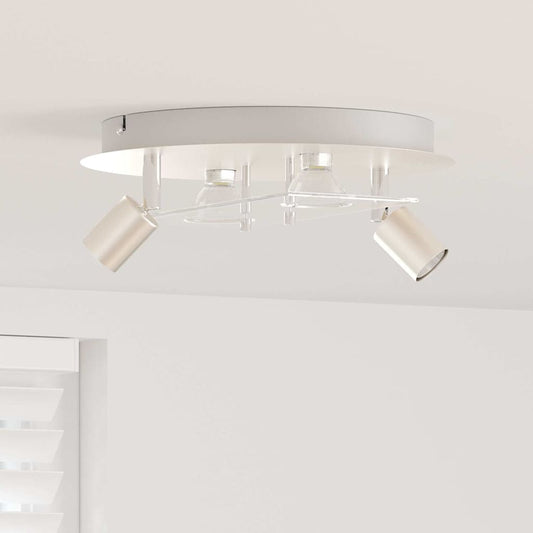 Loftsspot Med Spotlights Nikkel 29 X 29 X 11 Cm Stål Og Glas