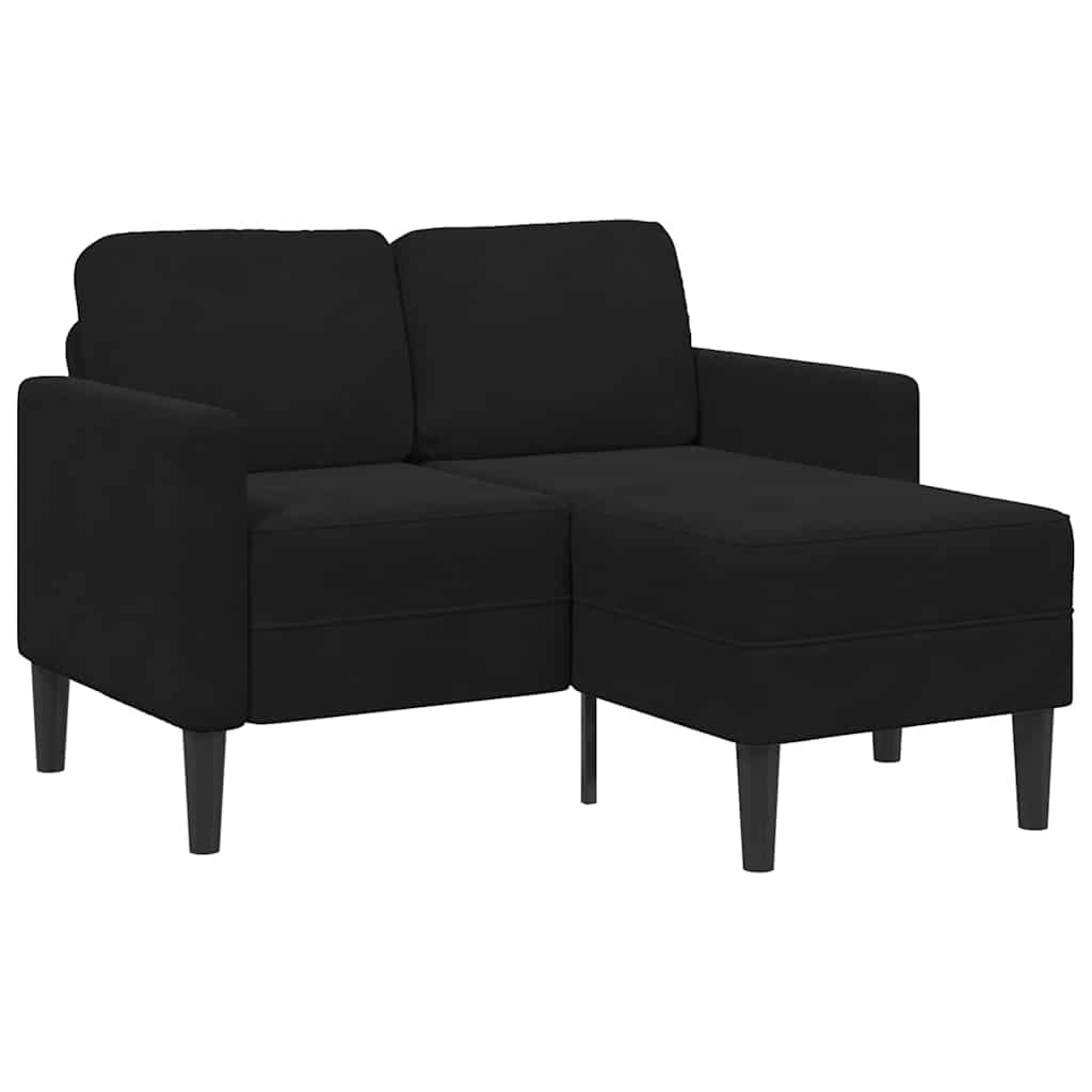 2-Personers Sofa Med Chaiselong L-Formet 125 Cm Fløjl