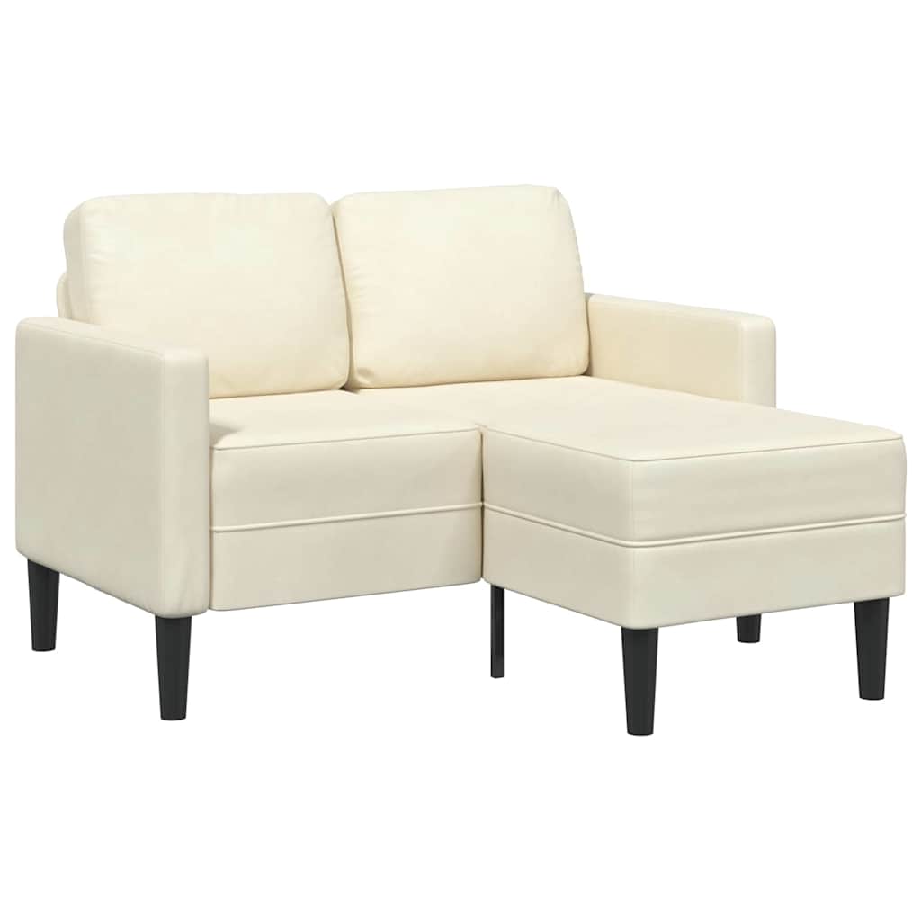 2-Personers Sofa Med Chaiselong L-Formet 125 Cm Fløjl