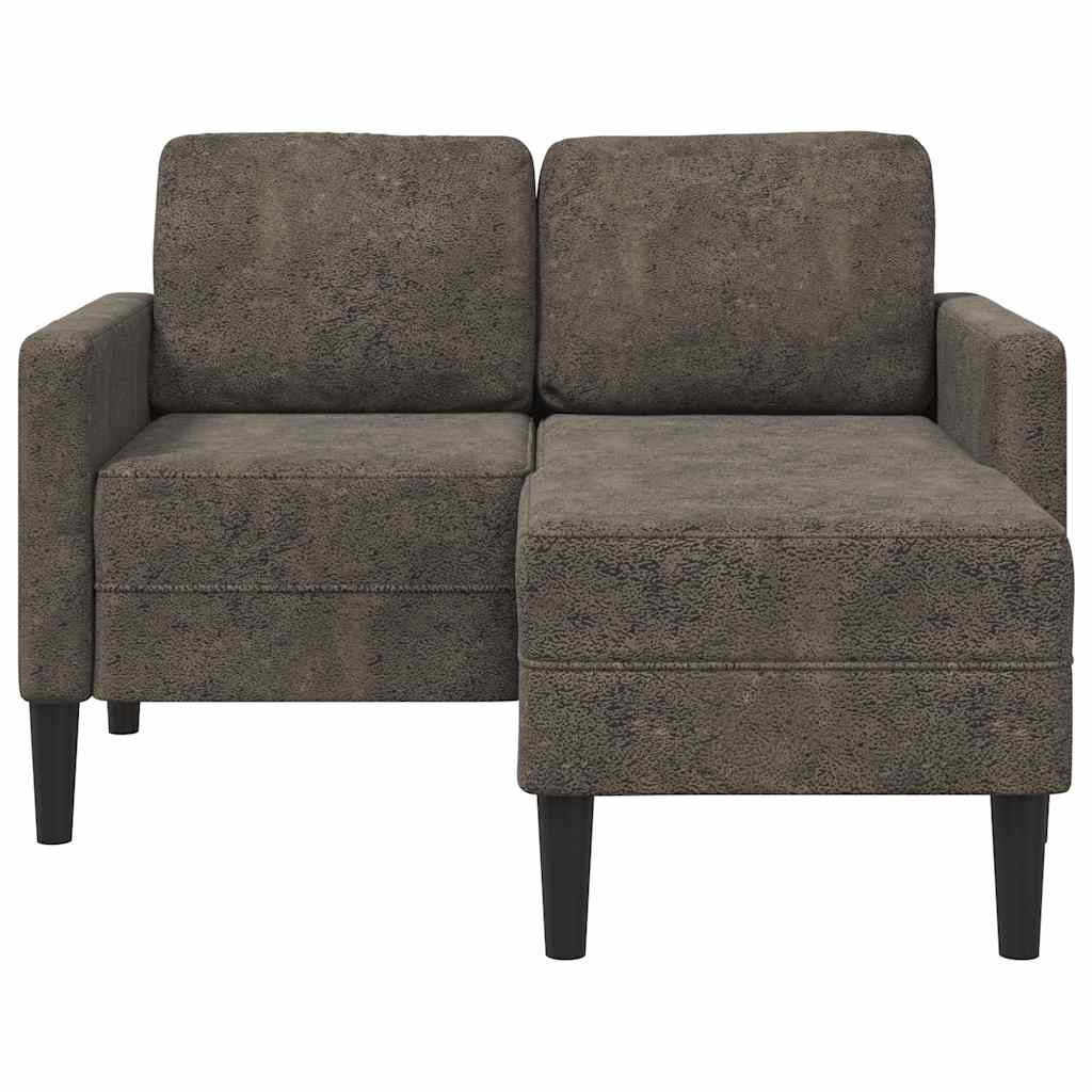 2-Personers Sofa Med Chaiselong L-Formet 125 Cm Kunstlæder