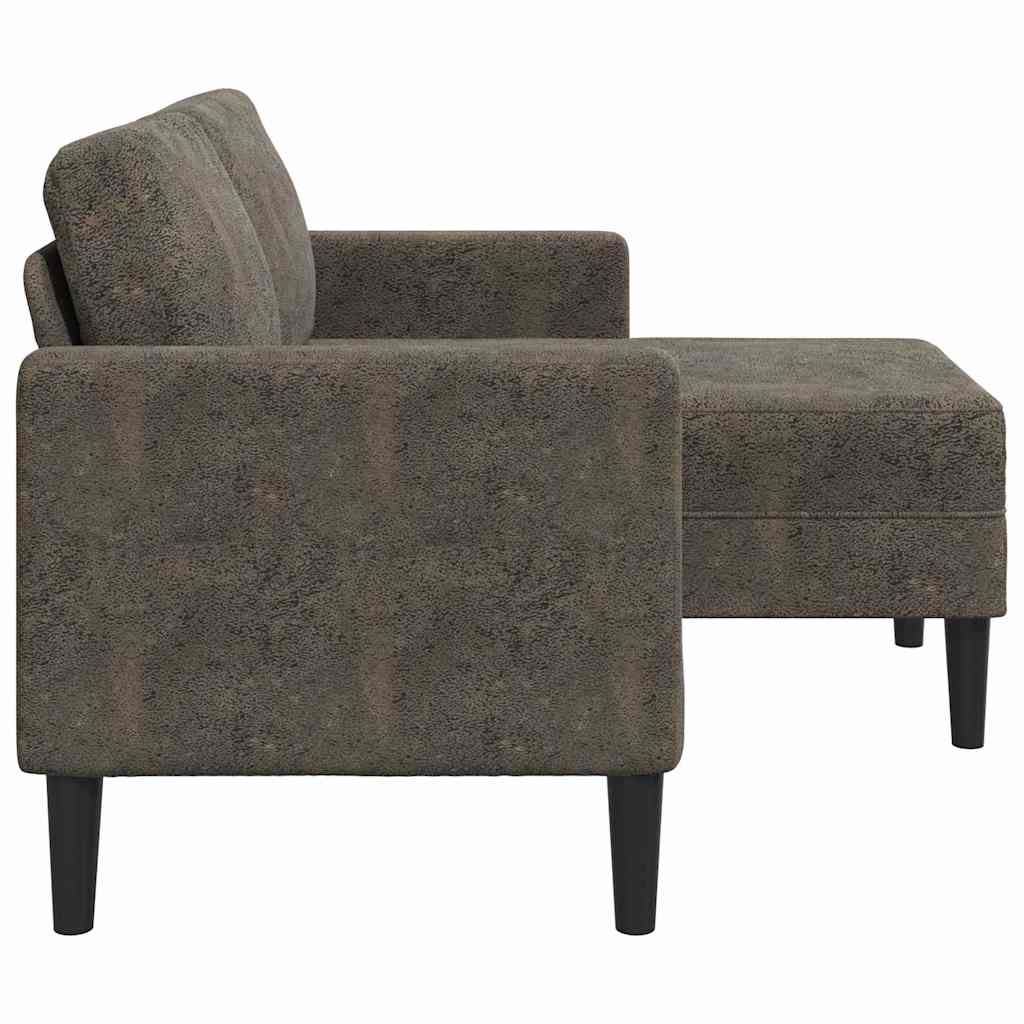 2-Personers Sofa Med Chaiselong L-Formet 125 Cm Kunstlæder