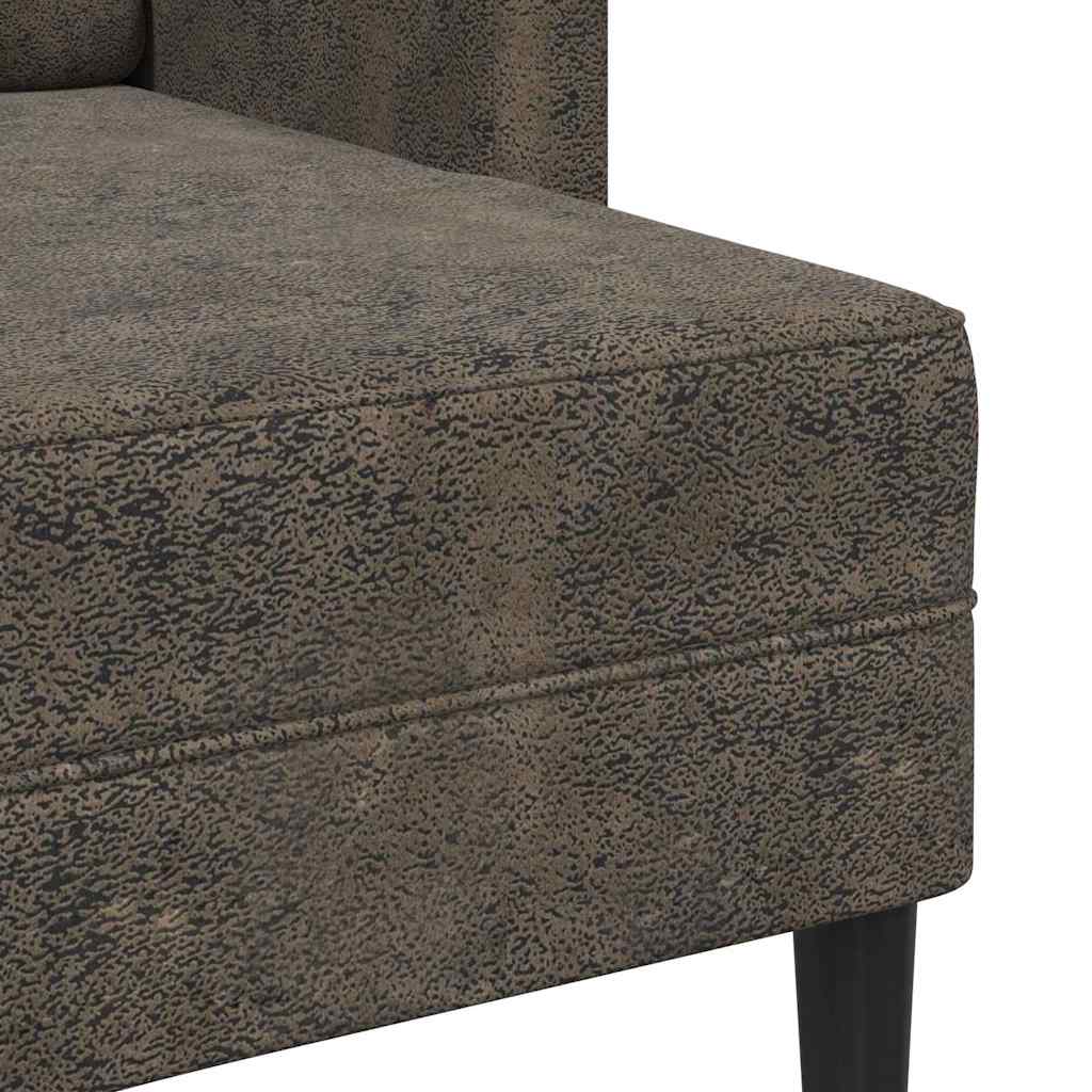 2-Personers Sofa Med Chaiselong L-Formet 125 Cm Kunstlæder