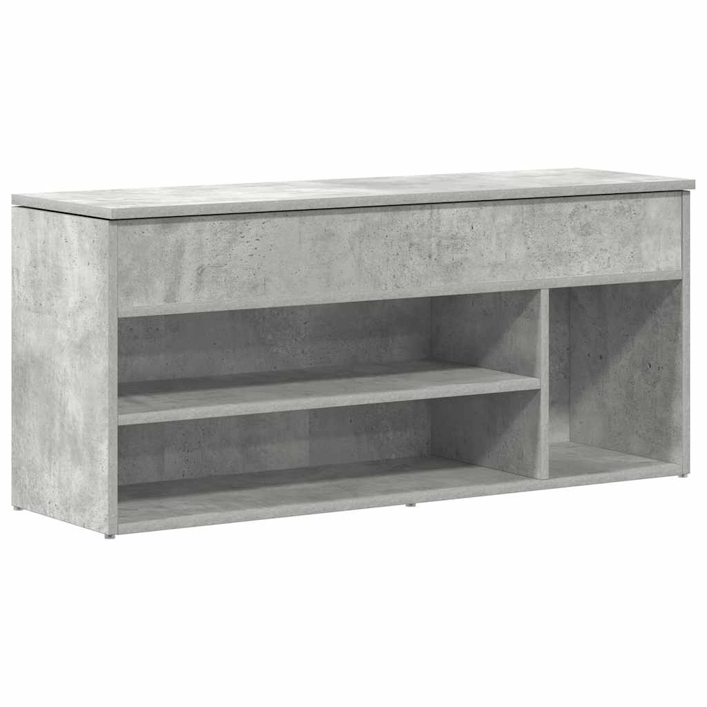 Skobænk 102X30,5X45 Cm Konstrueret Træ Betongrå