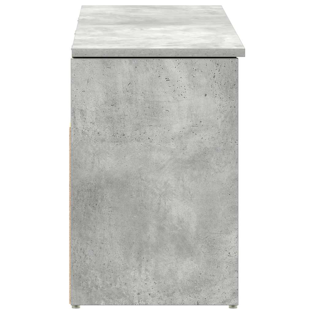 Skobænk 102X30,5X45 Cm Konstrueret Træ Betongrå