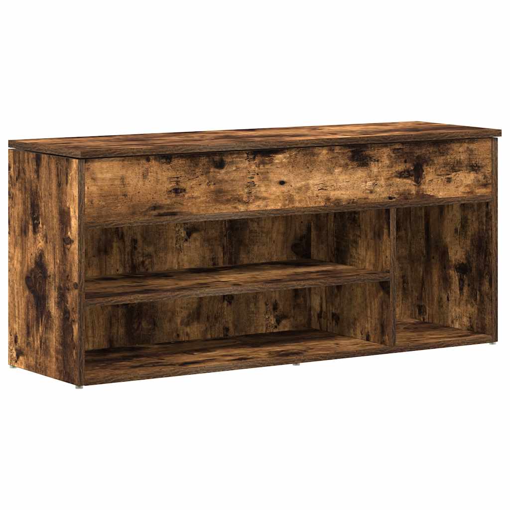 Skobænk 102X30,5X45 Cm Konstrueret Træ Etræsfarve Røget Eg