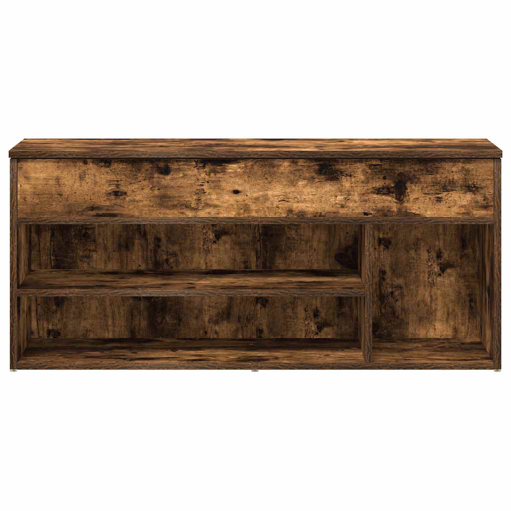 Skobænk 102X30,5X45 Cm Konstrueret Træ Etræsfarve Røget Eg