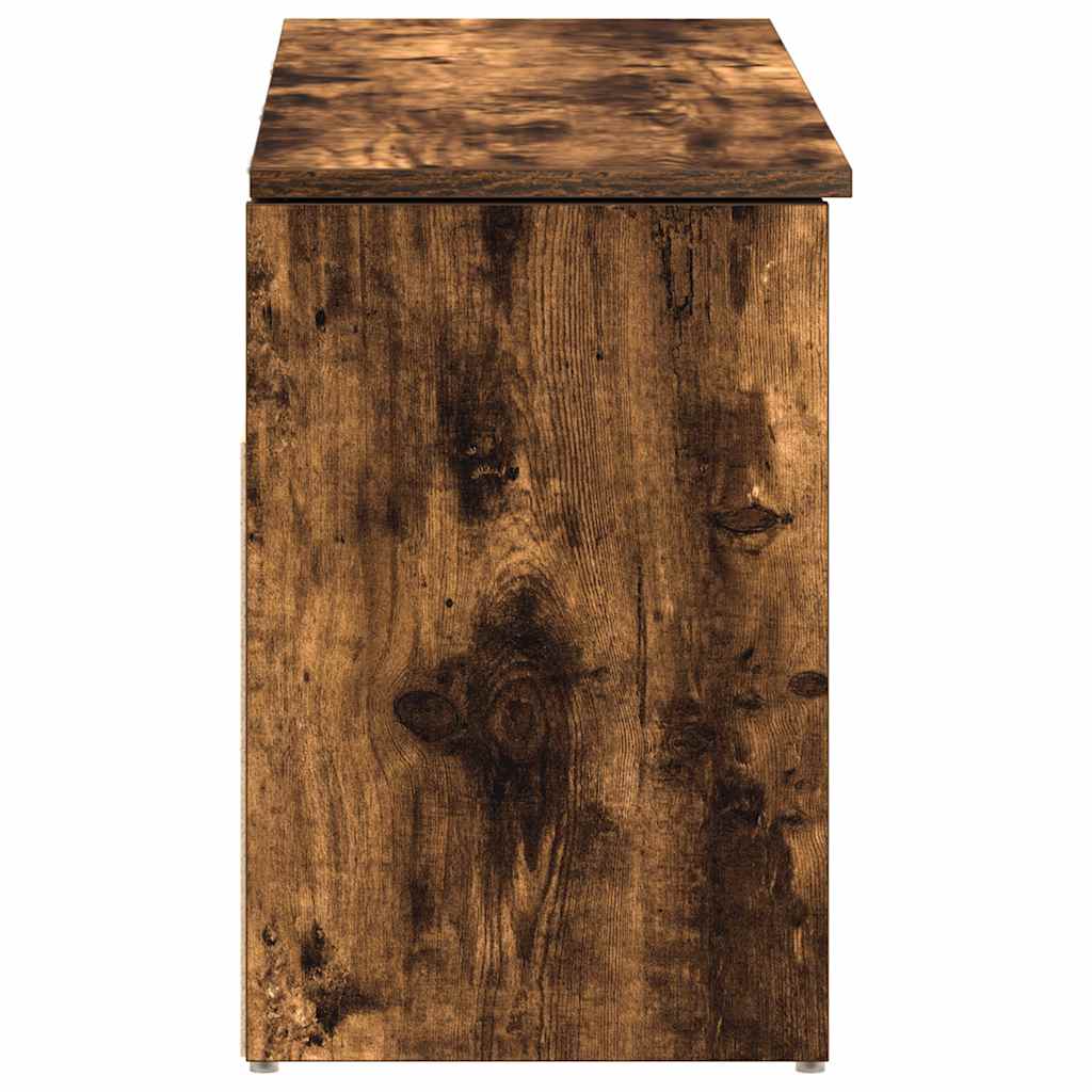 Skobænk 102X30,5X45 Cm Konstrueret Træ Etræsfarve Røget Eg