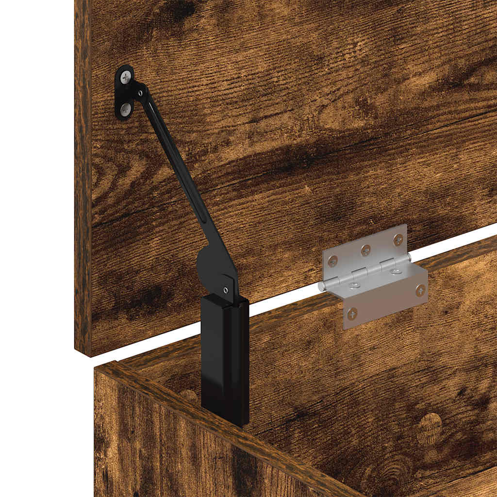 Skobænk 102X30,5X45 Cm Konstrueret Træ Etræsfarve Røget Eg