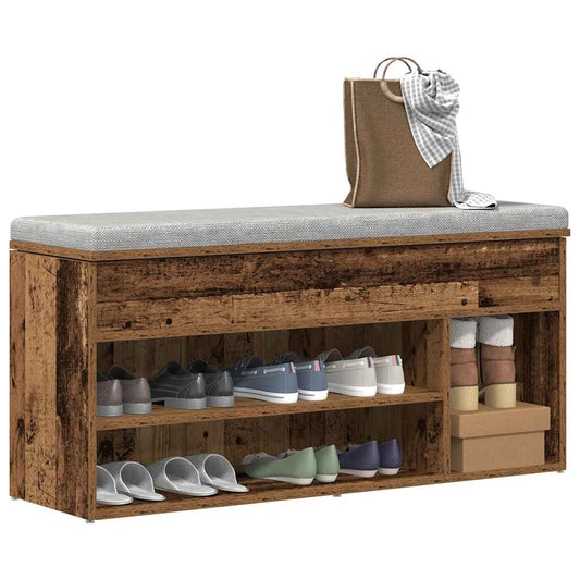 Skobænk 102X30,5X45 Cm Konstrueret Træ Antikt Træ Gammelt Træ
