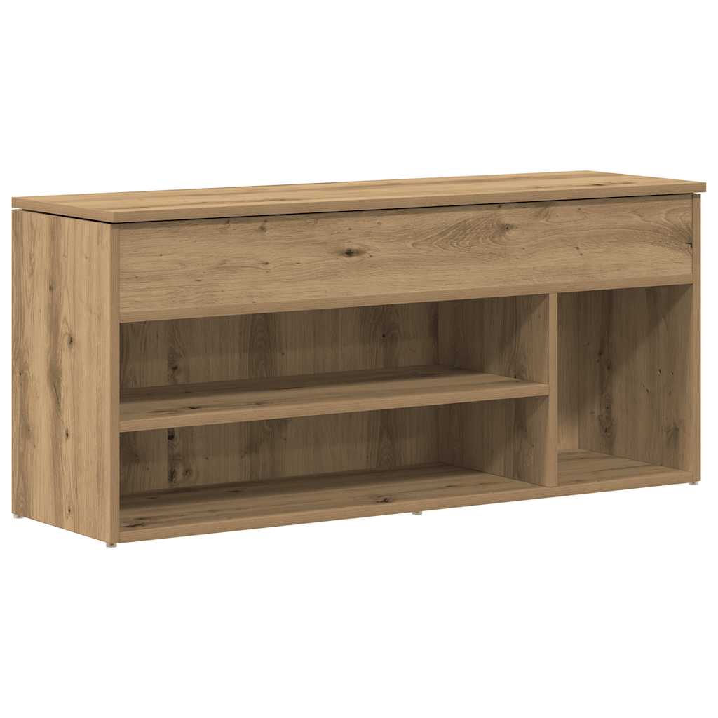 Skobænk 102X30,5X45 Cm Konstrueret Træ Kunsteg Artisan Eg