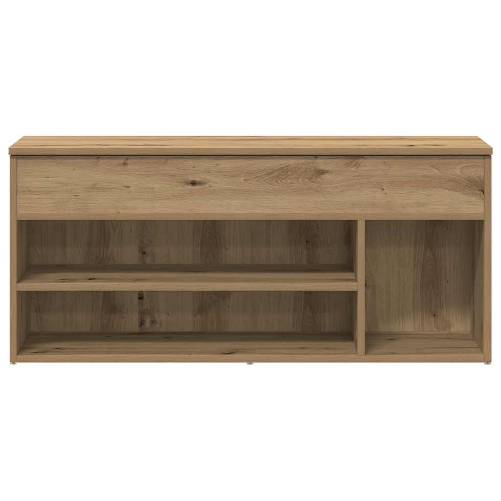 Skobænk 102X30,5X45 Cm Konstrueret Træ Kunsteg Artisan Eg
