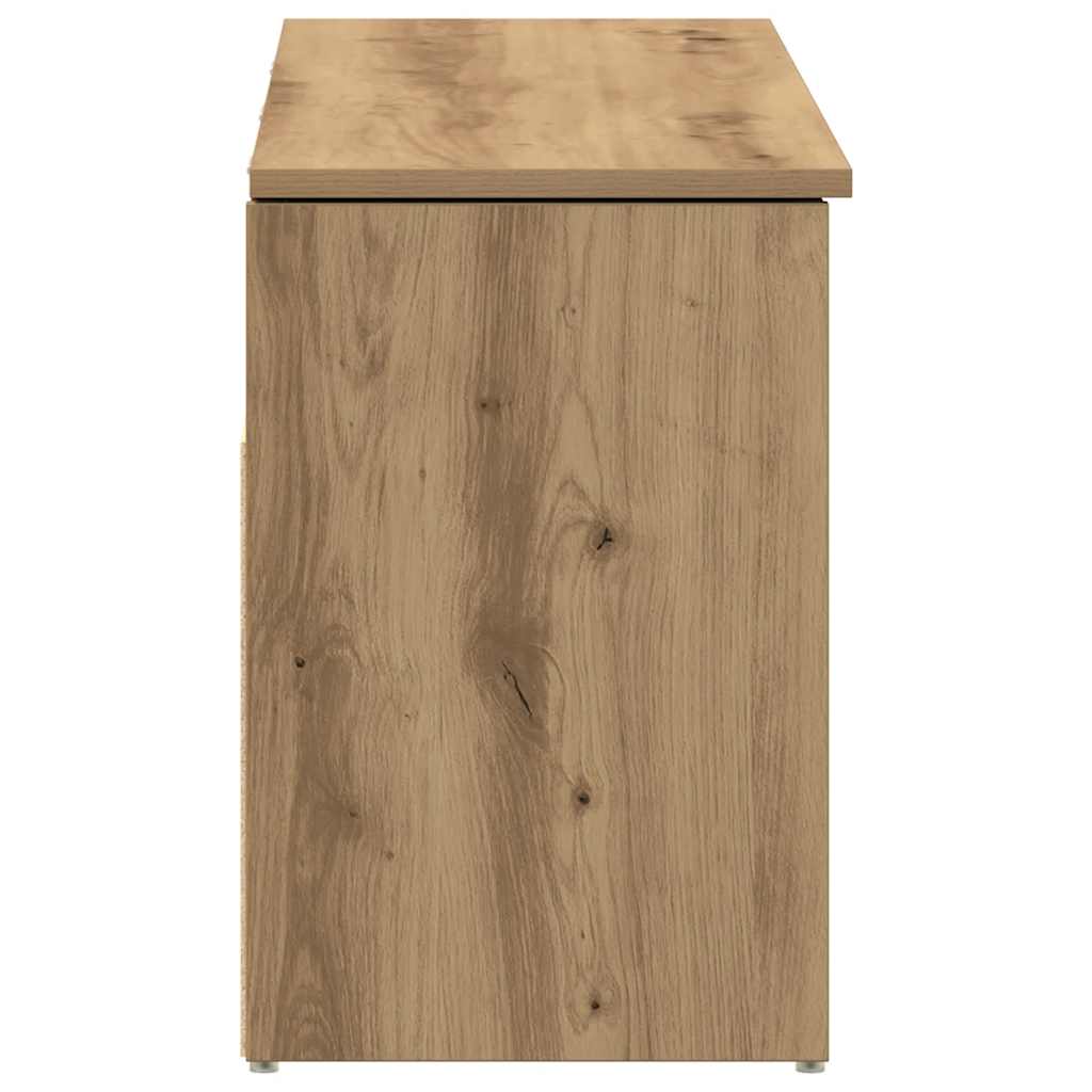 Skobænk 102X30,5X45 Cm Konstrueret Træ Kunsteg Artisan Eg