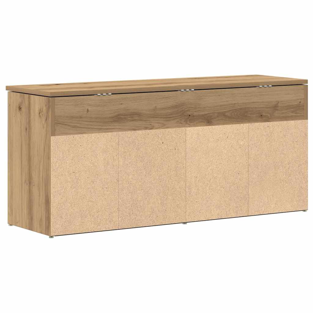 Skobænk 102X30,5X45 Cm Konstrueret Træ Kunsteg Artisan Eg