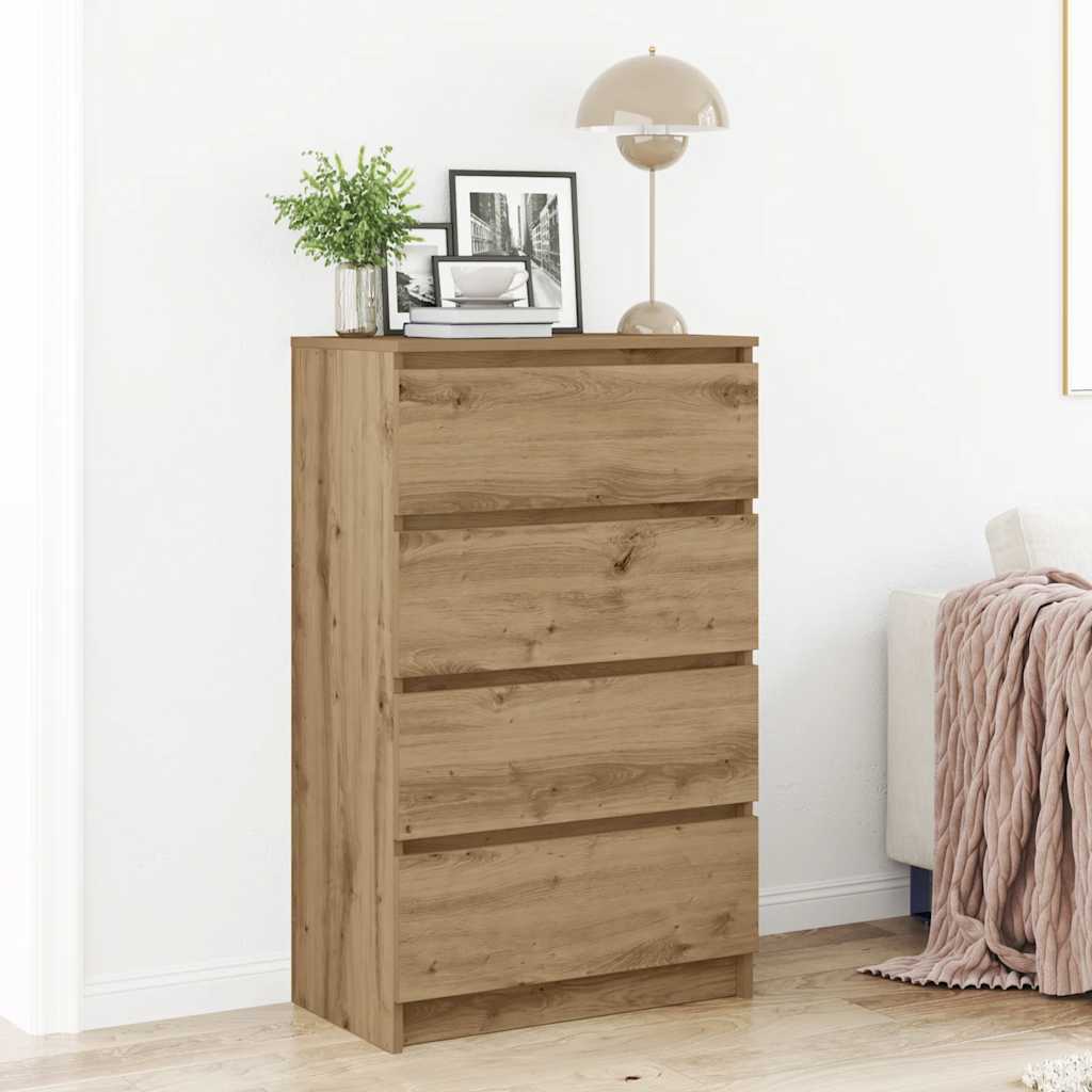 Skænk 60X35X98,5 Cm Konstrueret Træ Etræsfarve