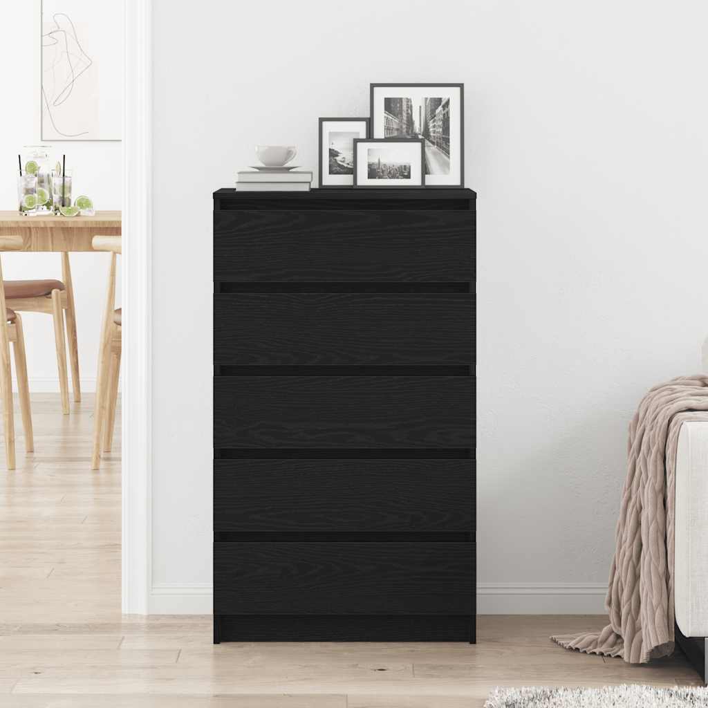 Kommode 60X36X103 Cm Konstrueret Træ Etræsfarve