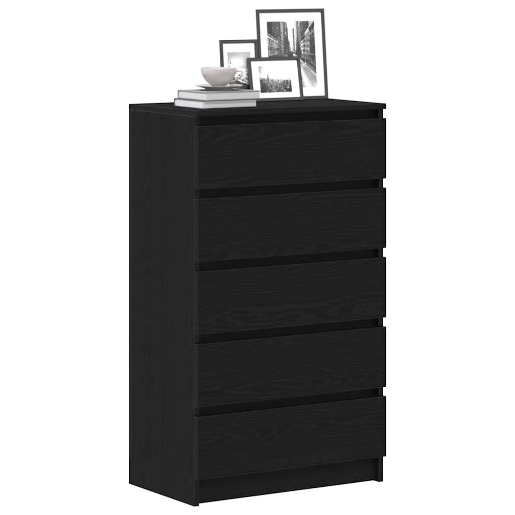 Kommode 60X36X103 Cm Konstrueret Træ Etræsfarve