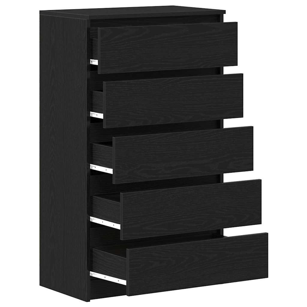 Kommode 60X36X103 Cm Konstrueret Træ Etræsfarve