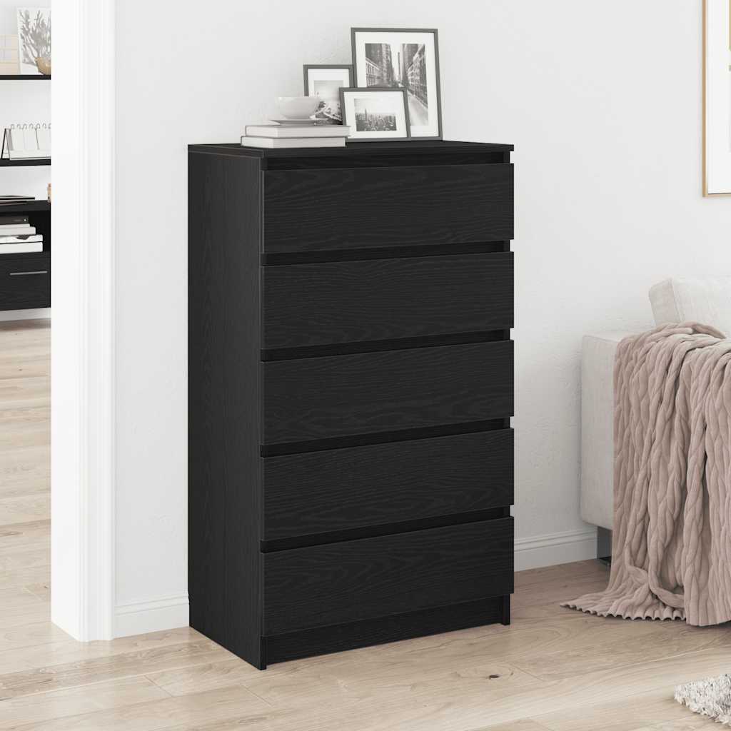 Kommode 60X36X103 Cm Konstrueret Træ Etræsfarve