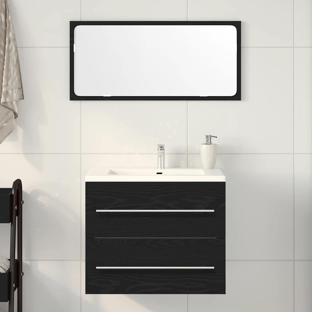Underskab Til Håndvask 80X38,5X48 Cm Konstrueret Træ Sort-Eg Sort Eg