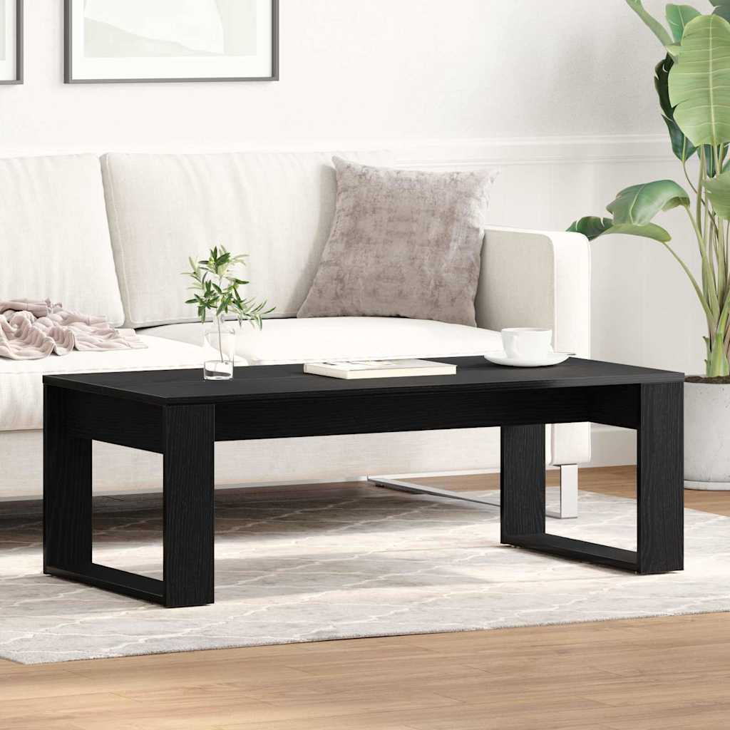Sofabord Sort Eg 102 X 50 X 35 Cm Konstrueret Træ