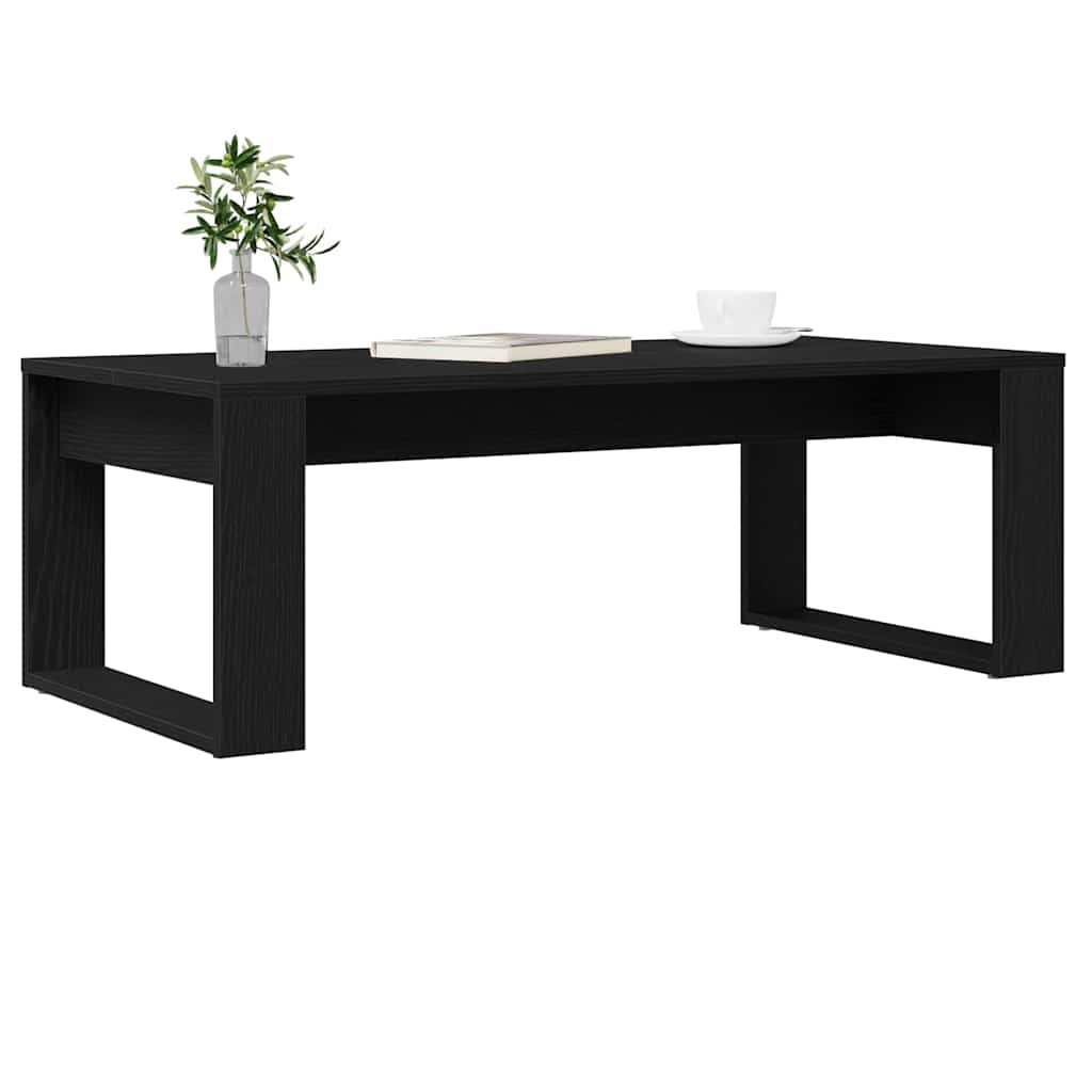 Sofabord Sort Eg 102 X 50 X 35 Cm Konstrueret Træ