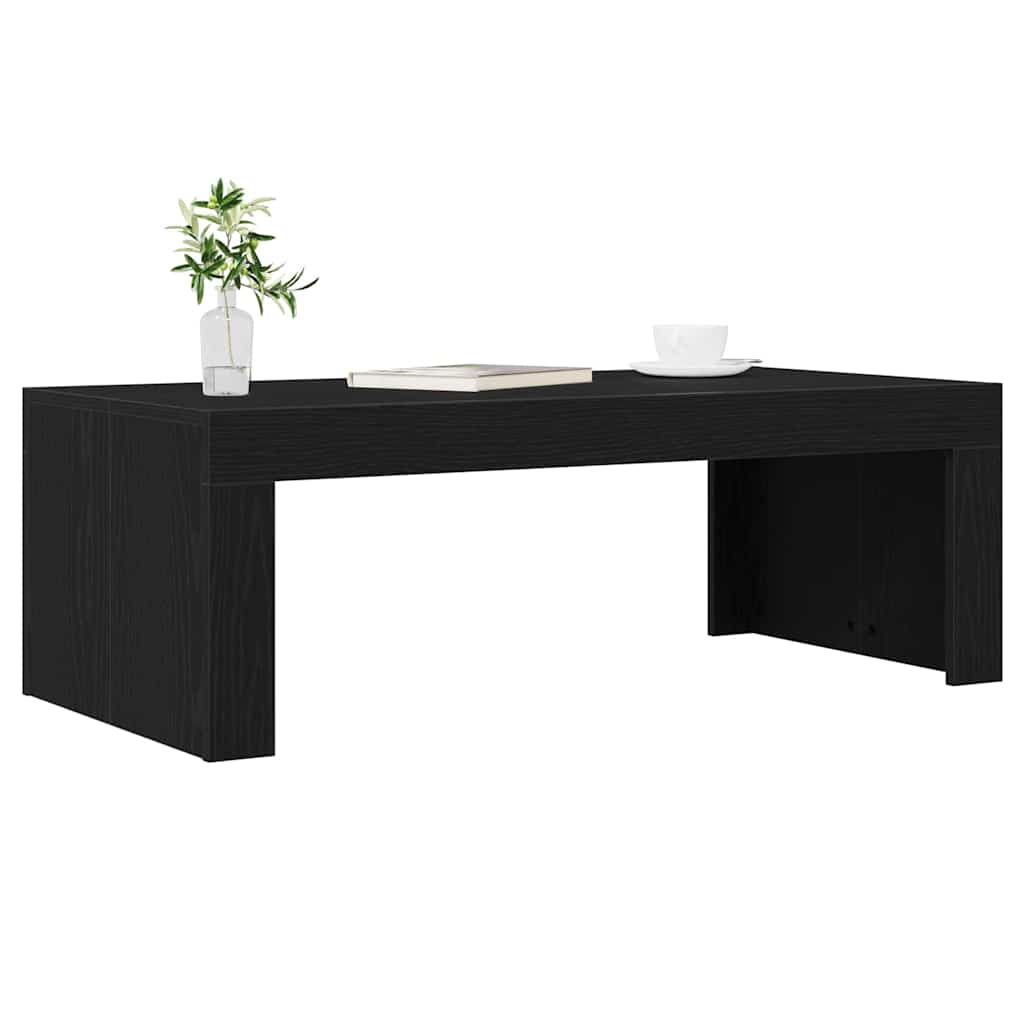 Sofabord Sort Eg 102 X 50 X 35 Cm Konstrueret Træ