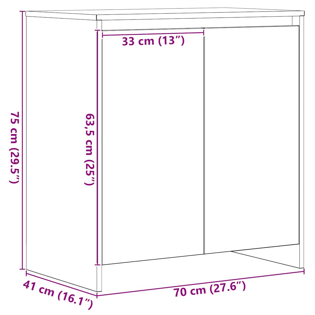 Skænk Etræ 70X41X75 Cm Konstrueret Træ