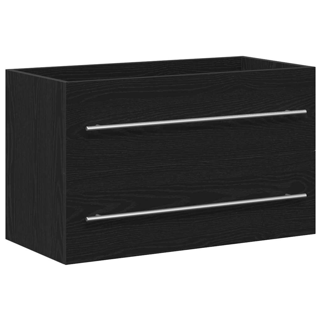 Underskab Til Håndvask 80X38,5X48 Cm Konstrueret Træ Sort-Eg Sort Eg