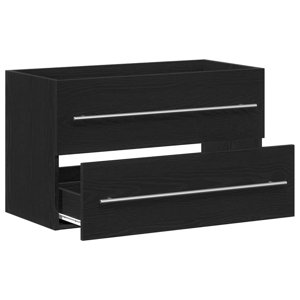Underskab Til Håndvask 80X38,5X48 Cm Konstrueret Træ Sort-Eg Sort Eg