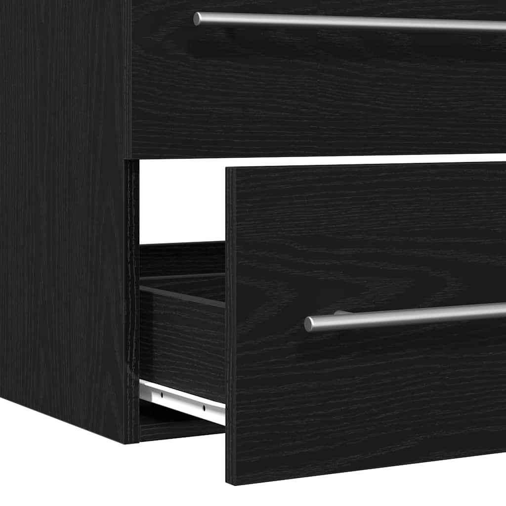 Underskab Til Håndvask 80X38,5X48 Cm Konstrueret Træ Sort-Eg Sort Eg