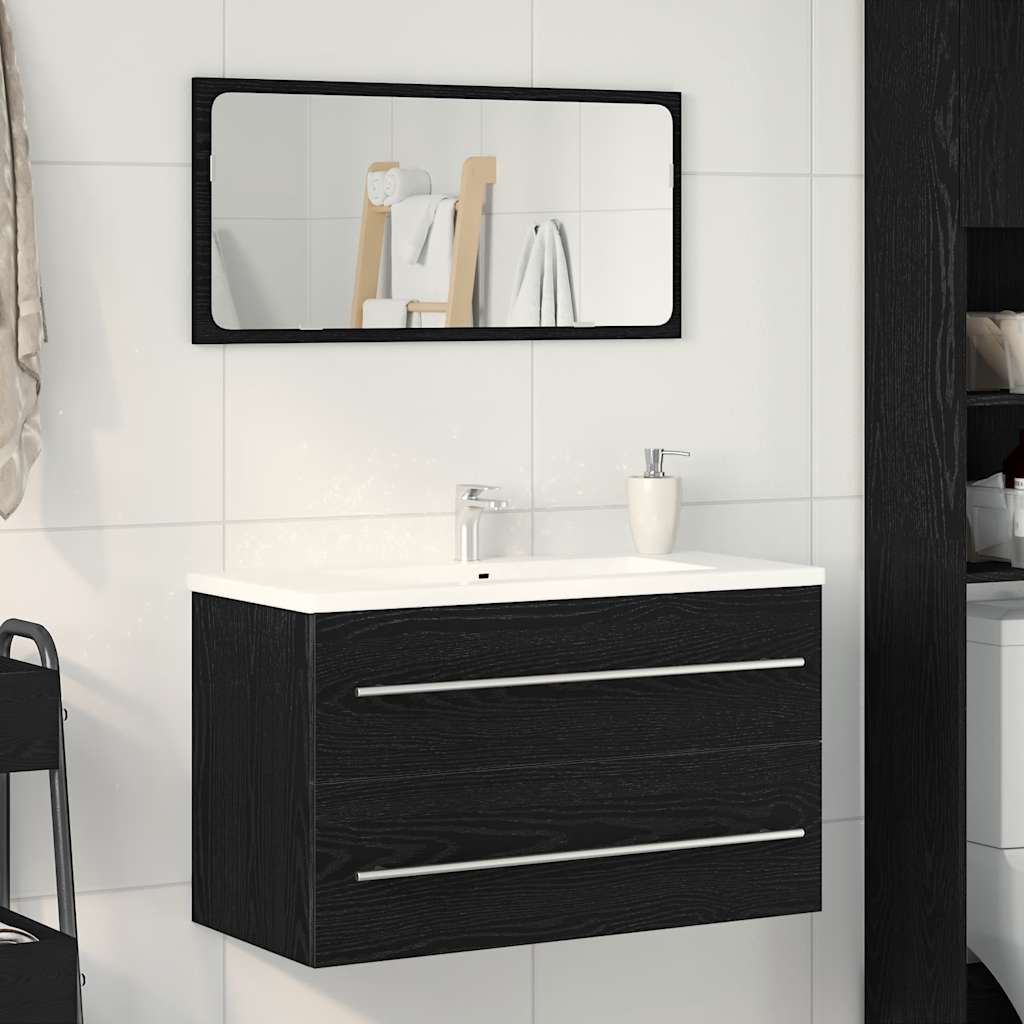 Underskab Til Håndvask 80X38,5X48 Cm Konstrueret Træ Sort-Eg Sort Eg