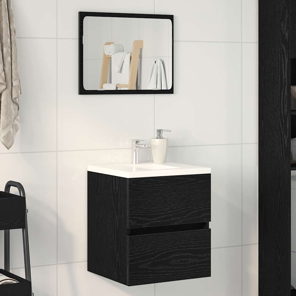 Underskab 90X38,5X45 Cm Konstrueret Træ Etræ Sort Eg