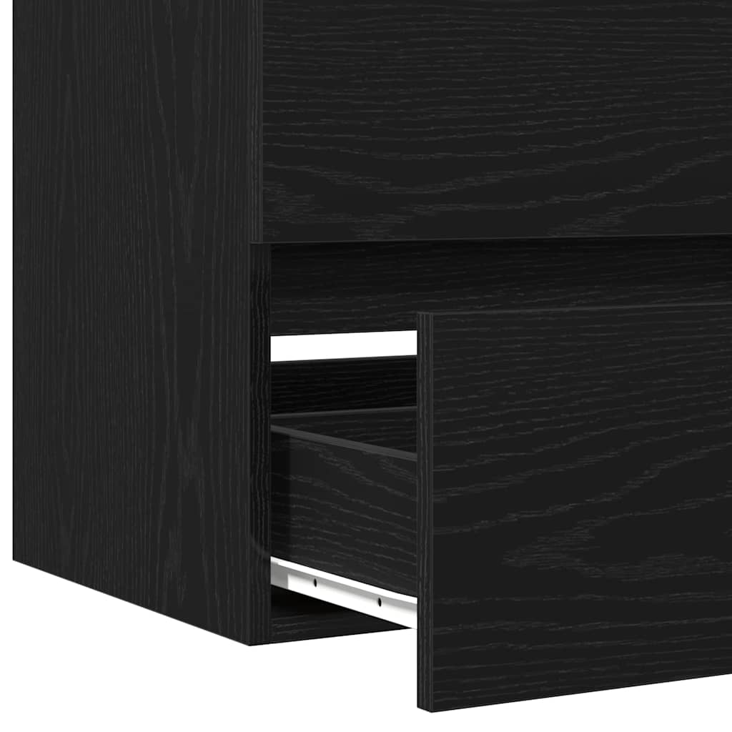 Underskab 90X38,5X45 Cm Konstrueret Træ Etræ Sort Eg