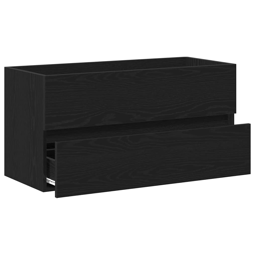 Underskab 90X38,5X45 Cm Konstrueret Træ Etræ Sort Eg