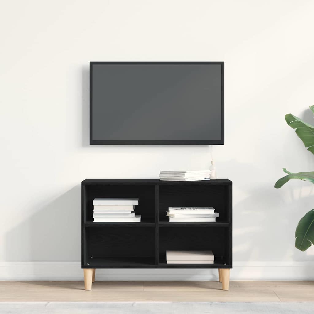 Tv-Skab Sort Eg 69,5 X 30 X 50 Cm Konstrueret Træ