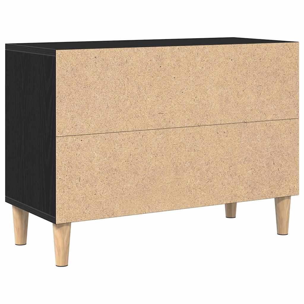 Tv-Skab Sort Eg 69,5 X 30 X 50 Cm Konstrueret Træ