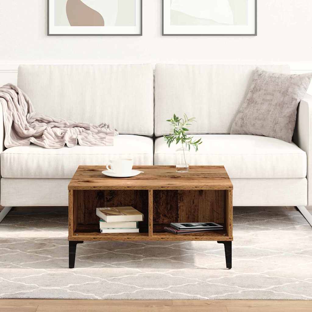 Sofabord Gammelt Træ 60 X 60 X 30 Cm