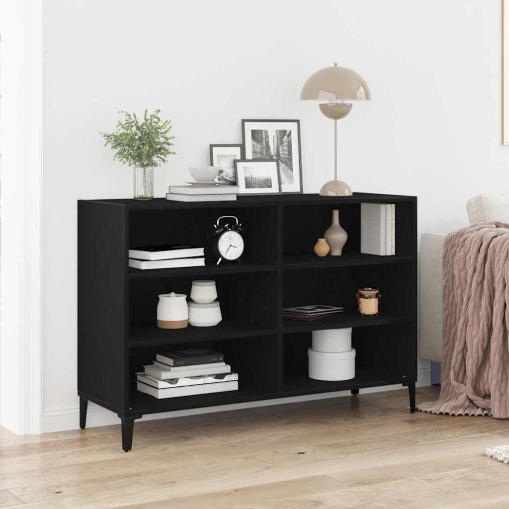 Sideboard Sort Eg 103,5 X 35 X 70 Cm Konstrueret Træ
