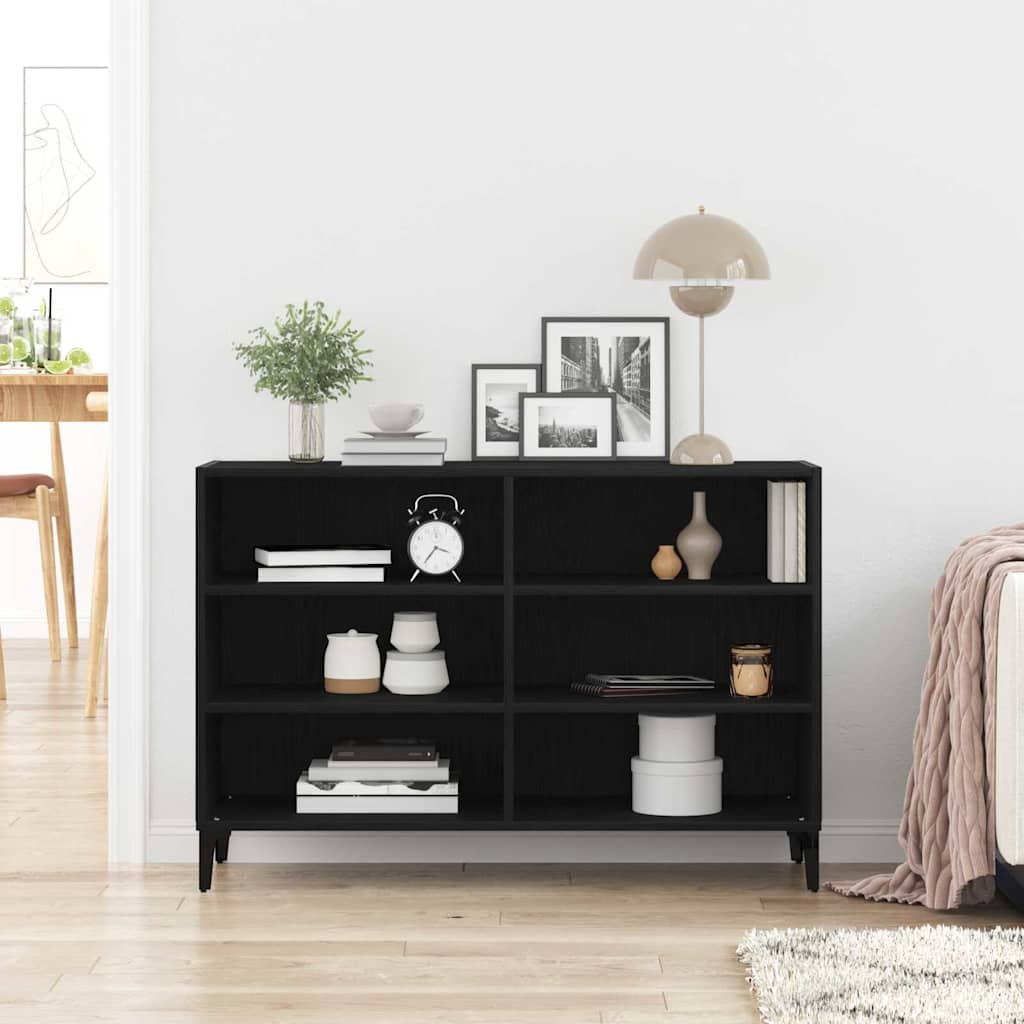 Sideboard Sort Eg 103,5 X 35 X 70 Cm Konstrueret Træ
