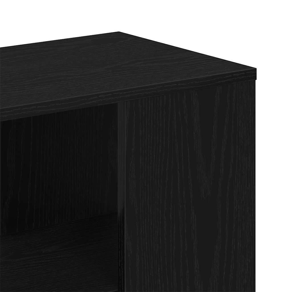 Sideboard Med Skuffe Sort Eg 60 X 30 X 50 Cm Konstrueret Træ