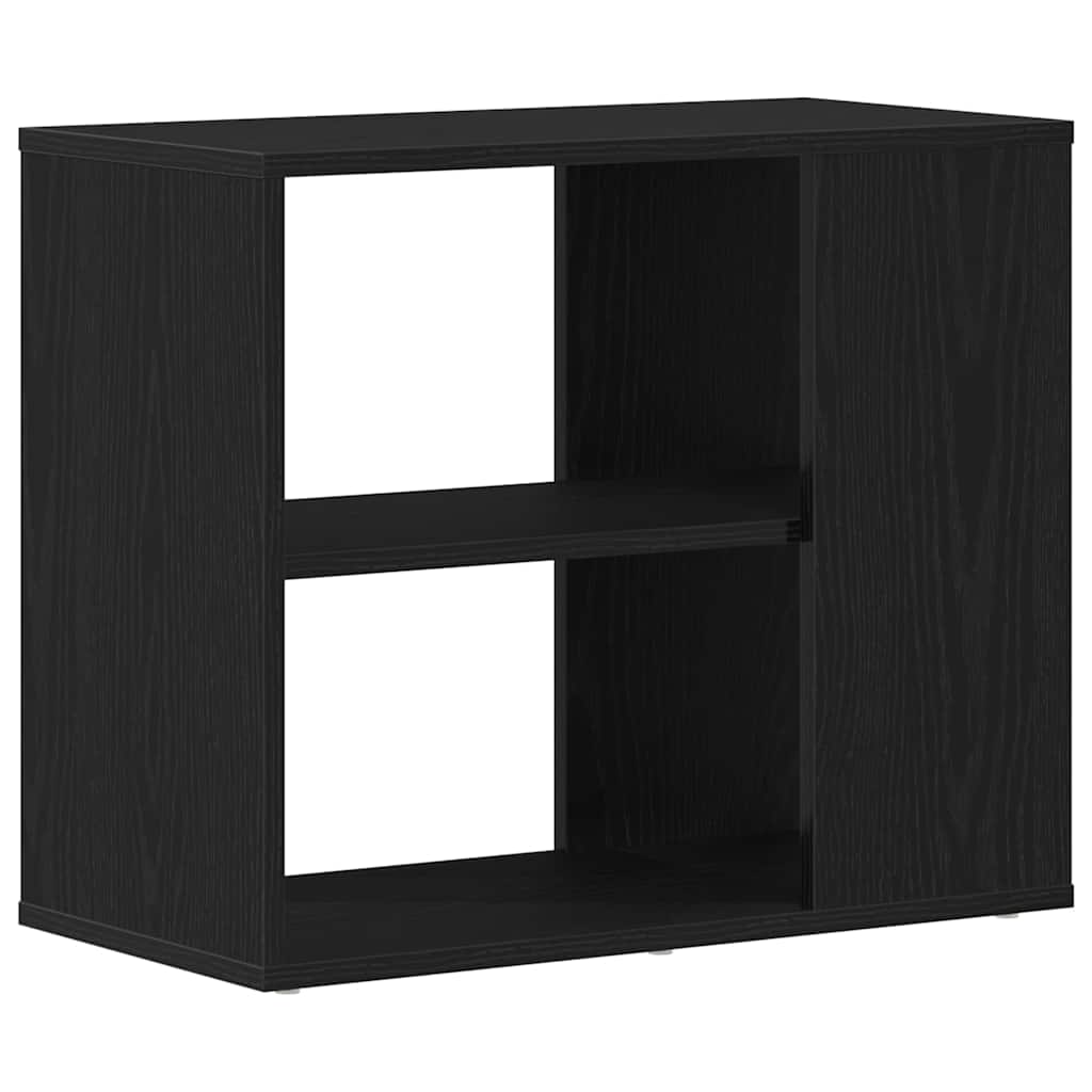 Sideboard Med Skuffe Sort Eg 60 X 30 X 50 Cm Konstrueret Træ
